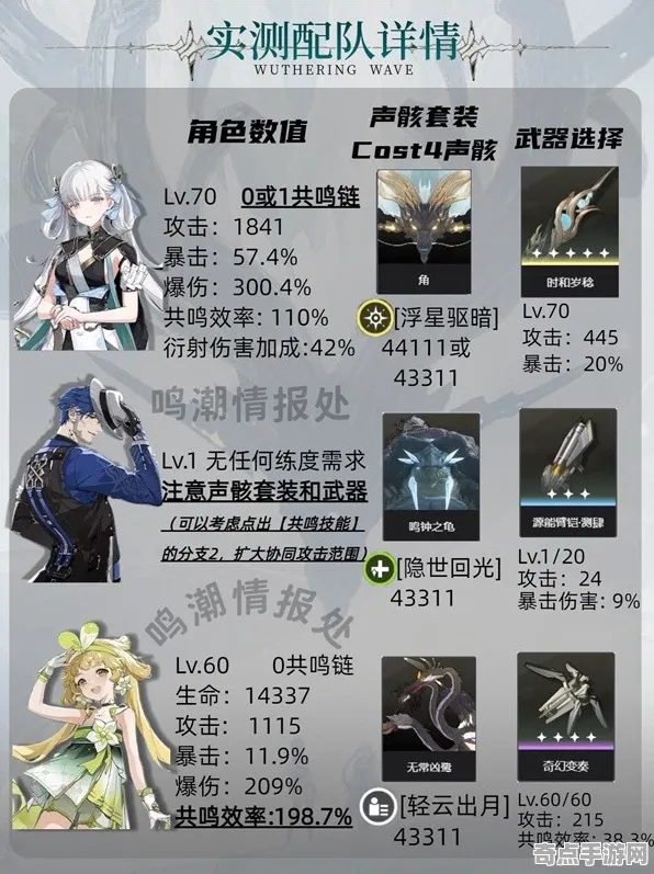 职业选手 鸣潮 机制详解 专业评测 官方数据 速通技巧 深度解析