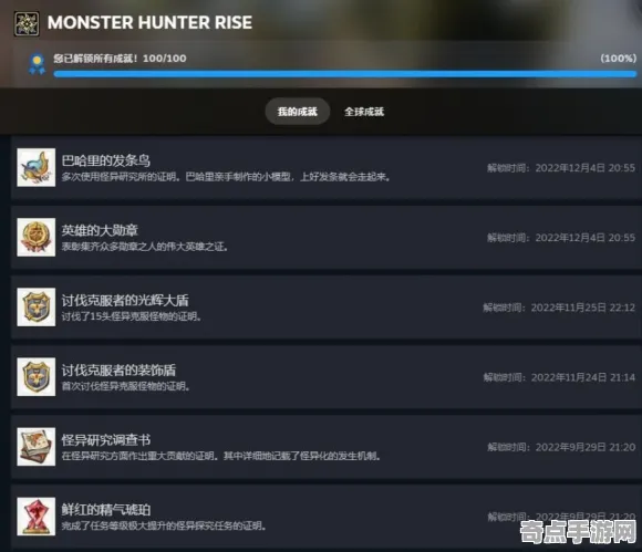 《怪物猎人：荒野》成就系统解析 S4赛季最新 Android专业版